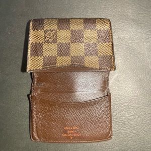 Authentic LOUIS VUITTON Card Wallet Damier Ebene